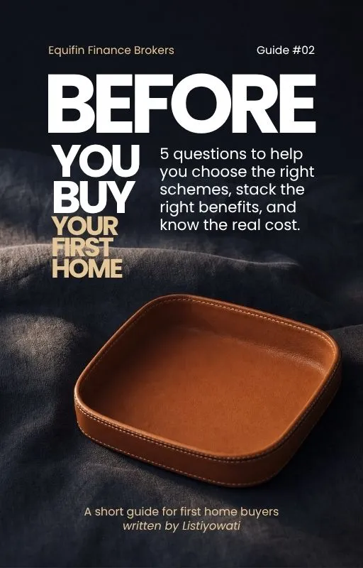 Cover of the Equifin guide, Before You Buy Your First Home